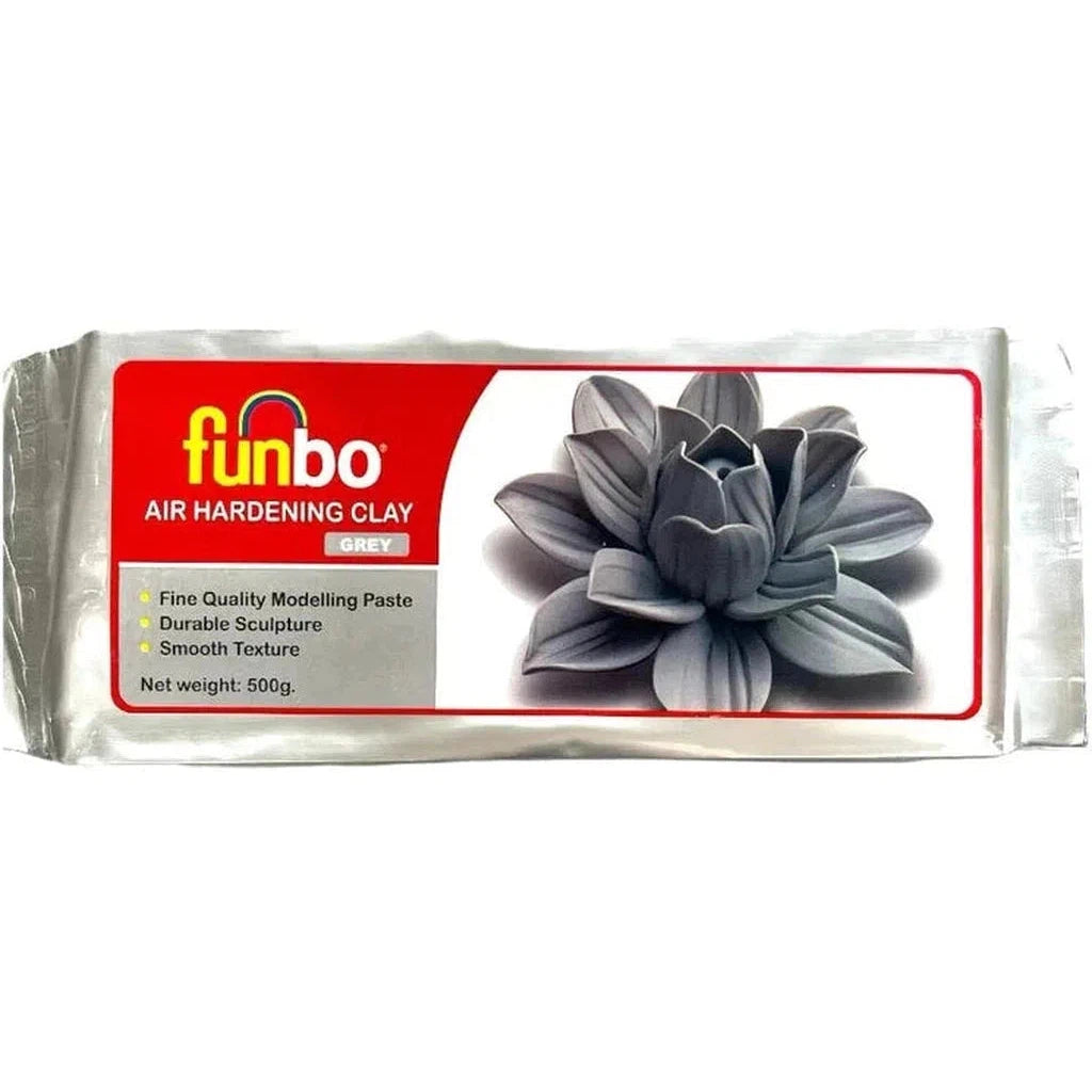 Funbo Air Hardening Clay Gray 500 Grams-Clay Modelling-FUNBO-Star Light Kuwait