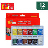 Funbo Ceramic Colors Set - 12 × 15 Ml-Drawing And Coloring-FUNBO-Star Light Kuwait