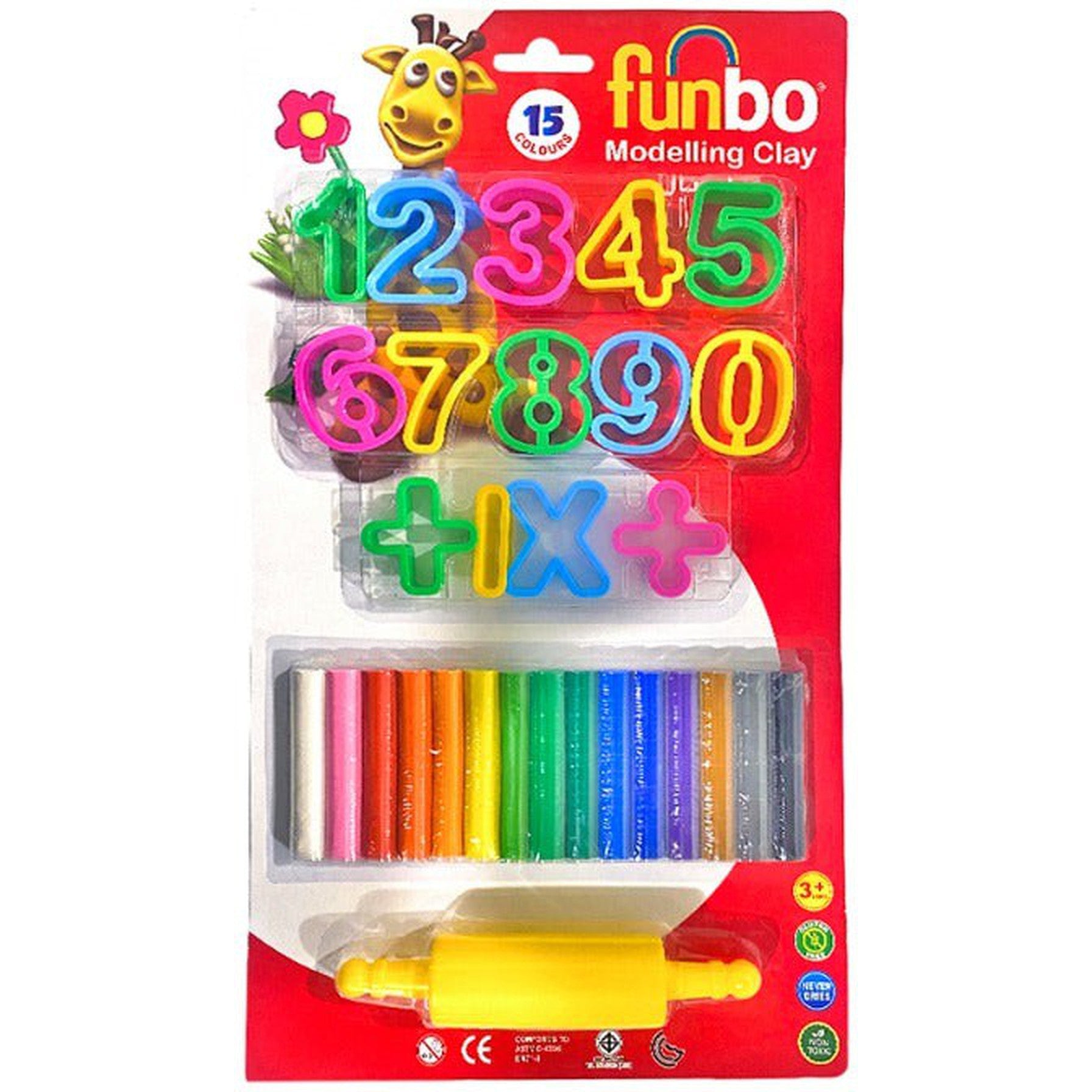 Funbo Modeling Clay For Kids - Set Of 15 Colors-Clay Modelling-FUNBO-Star Light Kuwait