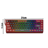 GAMAX GM-02 RGB Lighting Wireless Arabic/English Gaming Keyboard - 68 Keys