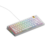 Glorious GMMK 3 HE 75% Customizable Mechanical Gaming Keyboard, Linear Magnetic Switches, White, Arabic/English