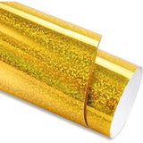 Gold Glitter Vinyl Sticker Roll (GLT11) – 50cm x 1m