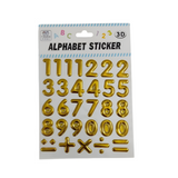 Golden Number Stickers