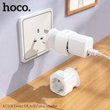 HOCO AC20B Direct UK to EU Plug Adapter