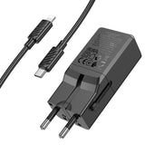 HOCO AC25 Universal Portable Travel Plug with USB C to Iphone Cable