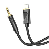 HOCO Audio AUX UPA30 to Type-C Nylon Cable – Black