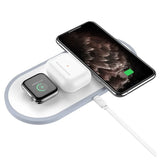 HOCO CW24 Handsome 3-in-1 TableTop Wireless Charger - QI / White