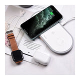 HOCO CW24 Handsome 3-in-1 TableTop Wireless Charger - QI / White