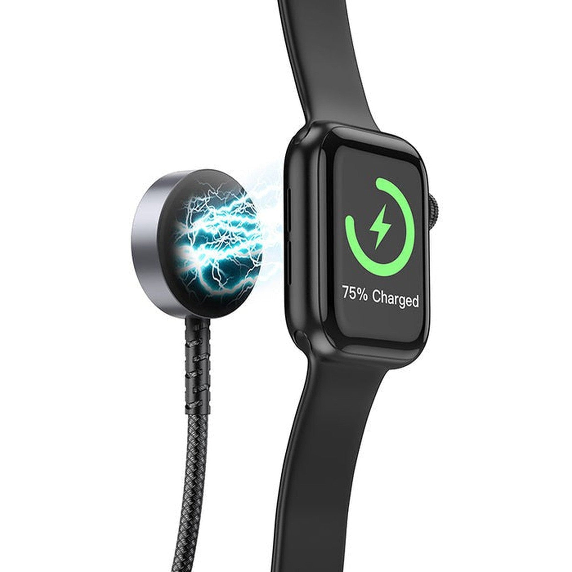 HOCO CW54 2-in-1 charging cable iP + iWatch - Black - Star Light Kuwait
