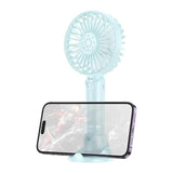 HOCO DF07 Mini Handheld Fan 1200 mAh Battery with Phone Holder - Blue