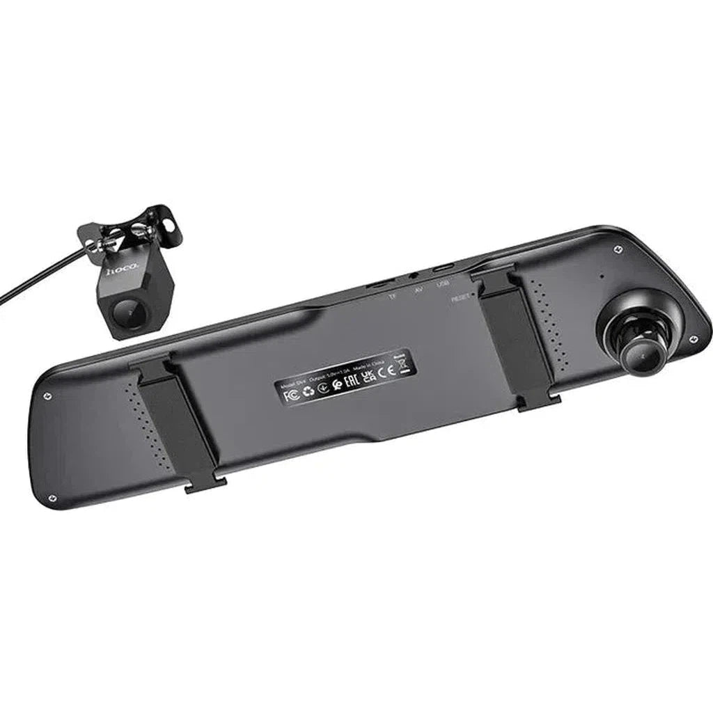 HOCO DV4 4.5-inch rearview mirror driving recorder(dual-channel) - Star Light Kuwait