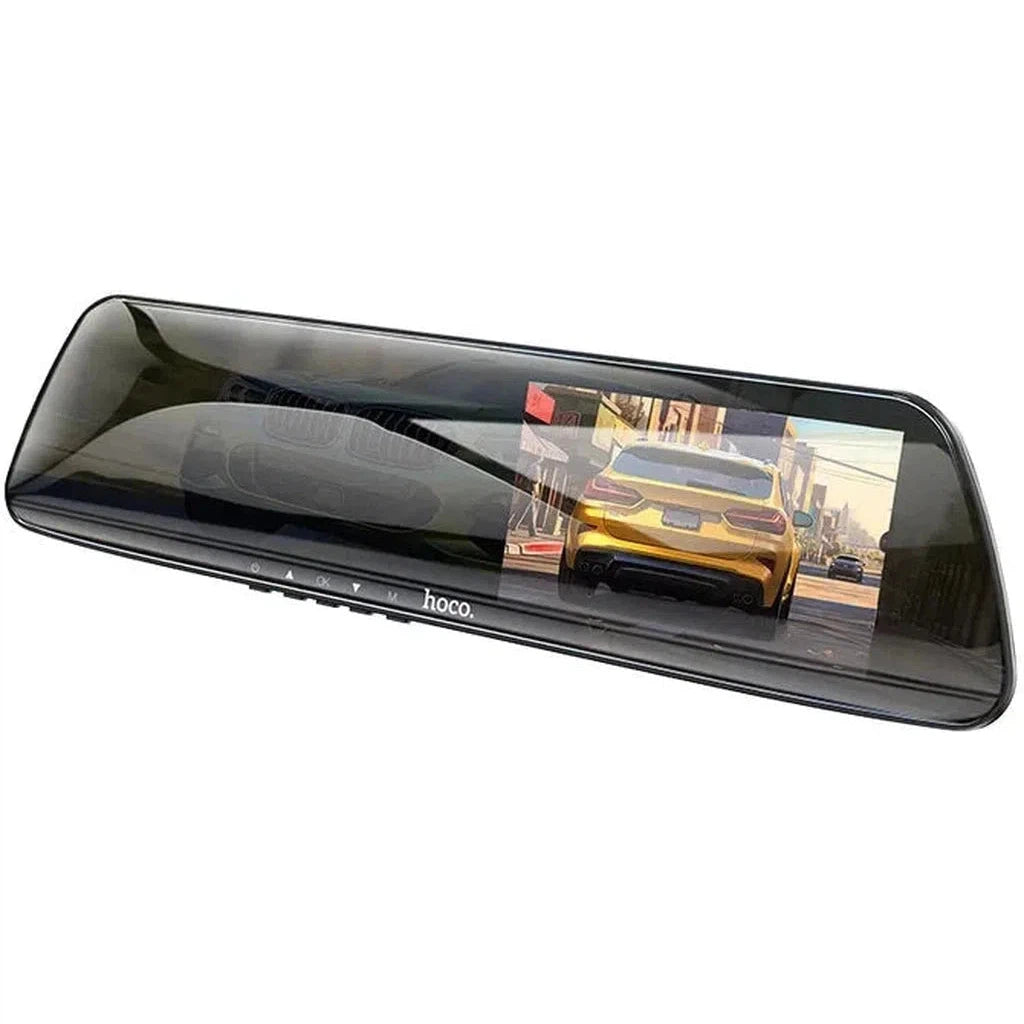 HOCO DV4 4.5-inch rearview mirror driving recorder(dual-channel) - Star Light Kuwait
