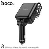 HOCO DZ24 Car Charger - 80W / USB-A / Type-C / Black
