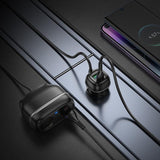 HOCO Dual PD30W + Dual QC3.0 Car Charger – 4-Port Cigarette Lighter Power Adapter