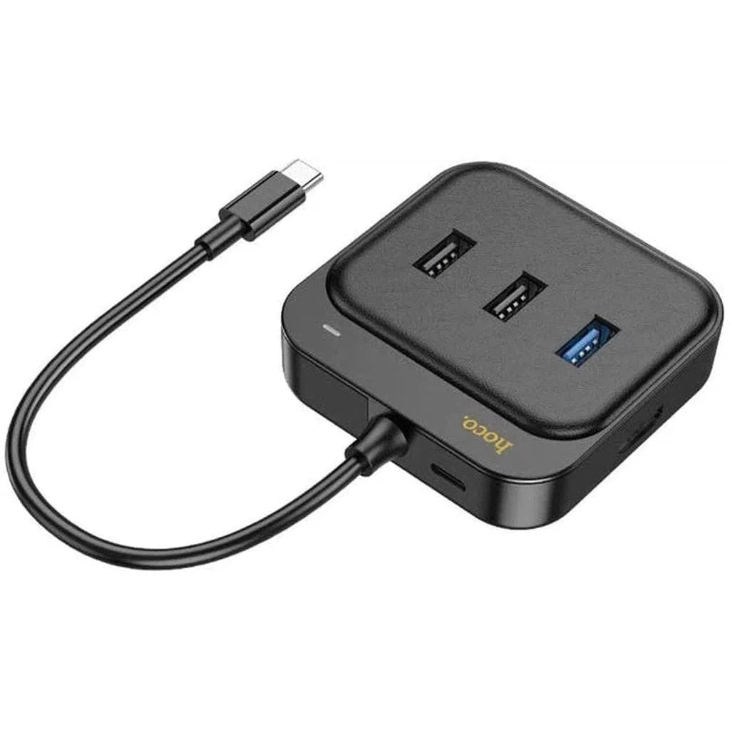 HOCO HB38 Easy link 7-in-1 Multiport Adapter(HDTV+SD/TF+USB3.0+USB2.0*2+PD100W) - Star Light Kuwait