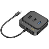 HOCO HB38 Easy link 7-in-1 Multiport Adapter(HDTV+SD/TF+USB3.0+USB2.0*2+PD100W) - Star Light Kuwait