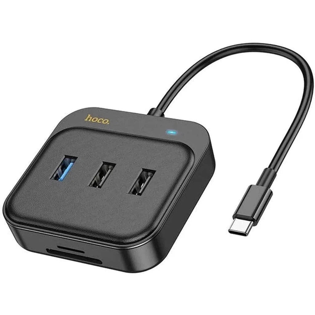 HOCO HB38 Easy link 7-in-1 Multiport Adapter(HDTV+SD/TF+USB3.0+USB2.0*2+PD100W) - Star Light Kuwait