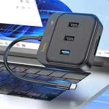 HOCO HB38 Easy link 7-in-1 Multiport Adapter(HDTV+SD/TF+USB3.0+USB2.0*2+PD100W) - Star Light Kuwait