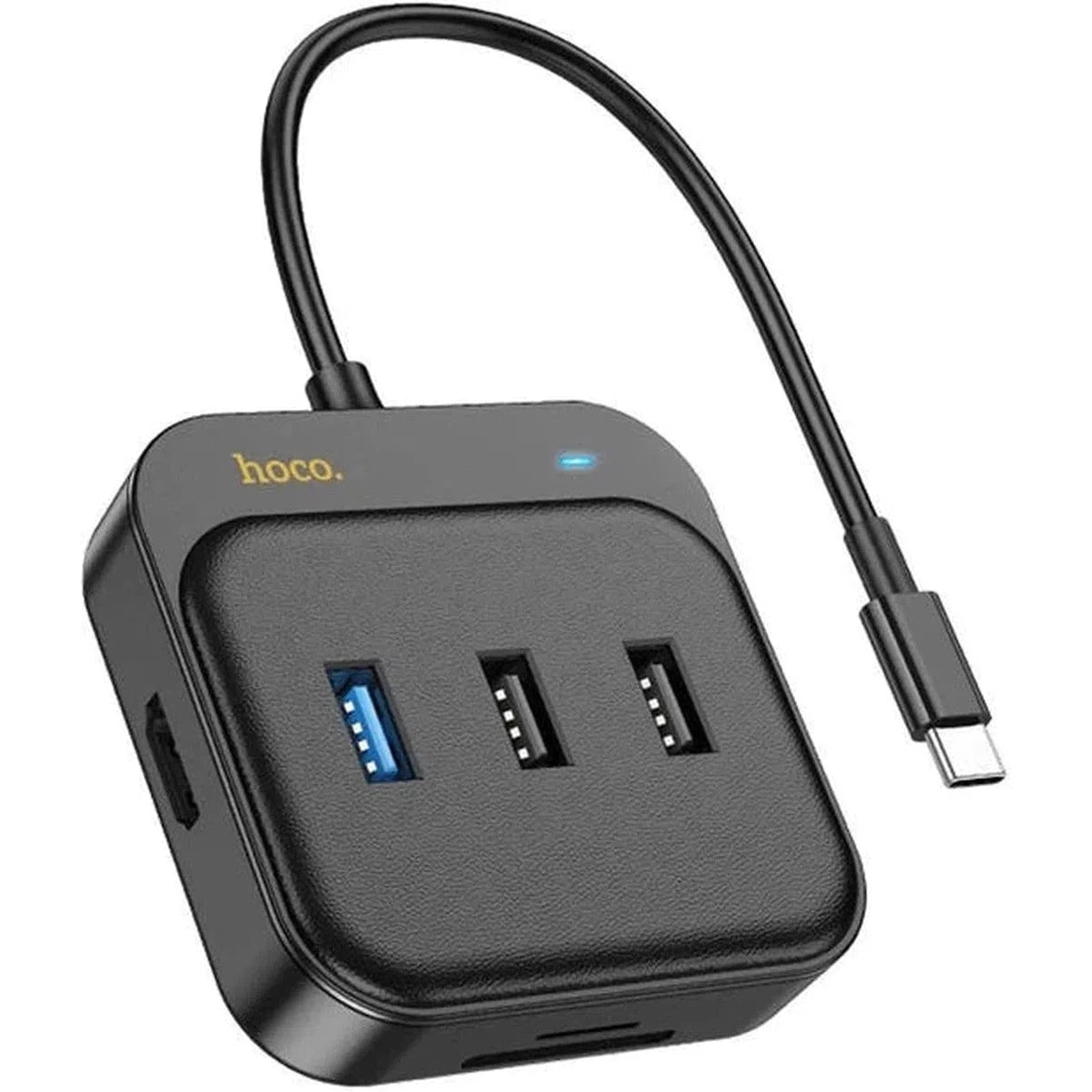HOCO HB38 Easy link 7-in-1 Multiport Adapter(HDTV+SD/TF+USB3.0+USB2.0*2+PD100W) - Star Light Kuwait