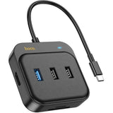 HOCO HB38 Easy link 7-in-1 Multiport Adapter(HDTV+SD/TF+USB3.0+USB2.0*2+PD100W) - Star Light Kuwait