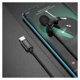 ميكروفون HOCO L14 لاسلكي - USB-C / طوله مترين / أسود