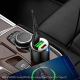 شاحن سيارة HOCO NZ6 - 45 واط / منفذ USB-C / منفذ Lightning / أسود