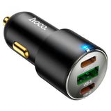شاحن سيارة HOCO NZ6 - 45 واط / منفذ USB-C / منفذ Lightning / أسود