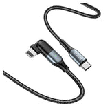كابل HOCO U100 Orbit للشحن ونقل البيانات - USB-C إلى Lightning / 1.2 متر / أسود