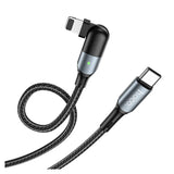 كابل HOCO U100 Orbit للشحن ونقل البيانات - USB-C إلى Lightning / 1.2 متر / أسود