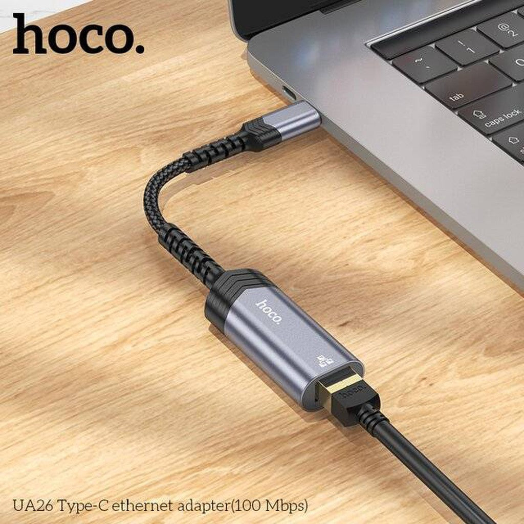 HOCO UA26 Type-C ethernet adapter(1000 Mbps) - Star Light Kuwait