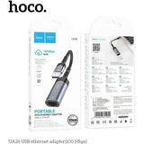 HOCO UA26 USB ethernet adapter(100 Mbps) - Star Light Kuwait