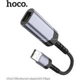 HOCO UA26 USB ethernet adapter(100 Mbps) - Star Light Kuwait