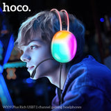 HOCO W109 Plus Rich USB7.1 channel gaming headphones - Star Light Kuwait