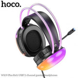 HOCO W109 Plus Rich USB7.1 channel gaming headphones - Star Light Kuwait