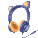 Hoco W36 Cat Ear Wireless Headphones - Blue