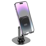 HOCO Winner Tabletop Holder – 360° Rotating Desktop Phone Stand - Black