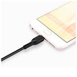 كابل شحن ونقل بيانات فلاش Hoco X20 - منفذ Micro USB / طوله متران / أسود