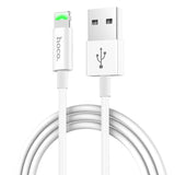 HOCO X43 SATELLITE CHARGING DATA CABLE LIGHTNING 2.4A 1M - WHITE