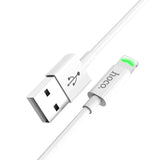 HOCO X43 SATELLITE CHARGING DATA CABLE LIGHTNING 2.4A 1M - WHITE