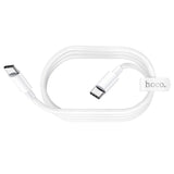 كابل هوكو X51 عالي الطاقة للشحن ونقل البيانات - USB-C إلى USB-C / 100 واط / 2 متر / أبيض