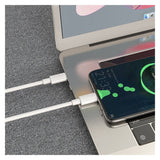 كابل هوكو X51 عالي الطاقة للشحن ونقل البيانات - USB-C إلى USB-C / 100 واط / 2 متر / أبيض