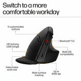 HP 920 Ergonomic Vertical Wireless Mouse - Up to 4000 DPI / Black