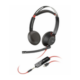 HP Poly Blackwire 8225 Stereo USB-C Headset - On-Ear / USB-C/A Adapter
