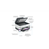 HP Smart Tank 790 AIO - 15ppm / 4800dpi / A4 / USB / LAN / Wi-Fi / FAX / Bluetooth / Color Inkjet - Printer