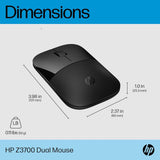HP Z3700 Dual Black Wireless Mouse - 1600 DPI
