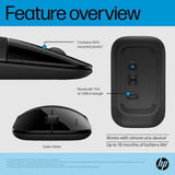 HP Z3700 Dual Black Wireless Mouse - 1600 DPI