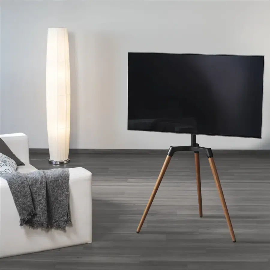 Hama Real Wood TV Stand, 65-inch TV Stand, 165 cm, Variable Height - Black-TV Stand-Hama-Star Light Kuwait