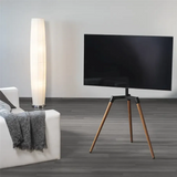 Hama Real Wood TV Stand, 65-inch TV Stand, 165 cm, Variable Height - Black-TV Stand-Hama-Star Light Kuwait
