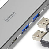 Hama USB-C Hub, Multiport, 4 Ports, 2 x USB-A, USB-C, HDMI-Adapter-Hama-Star Light Kuwait
