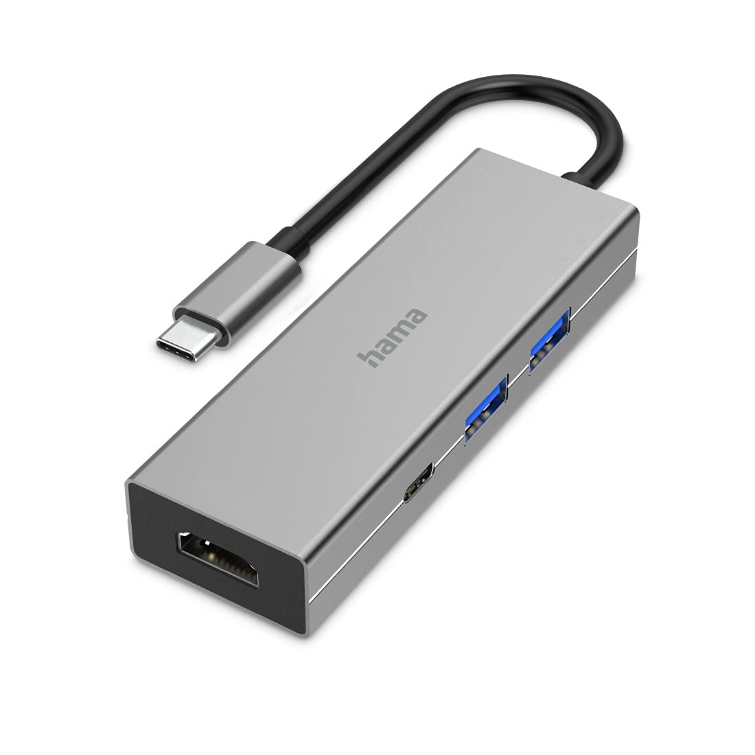 Hama USB-C Hub, Multiport, 4 Ports, 2 x USB-A, USB-C, HDMI-Adapter-Hama-Star Light Kuwait